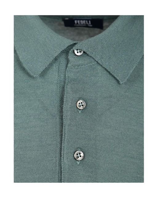 Fedeli Green Long-Sleeved Sweater for men