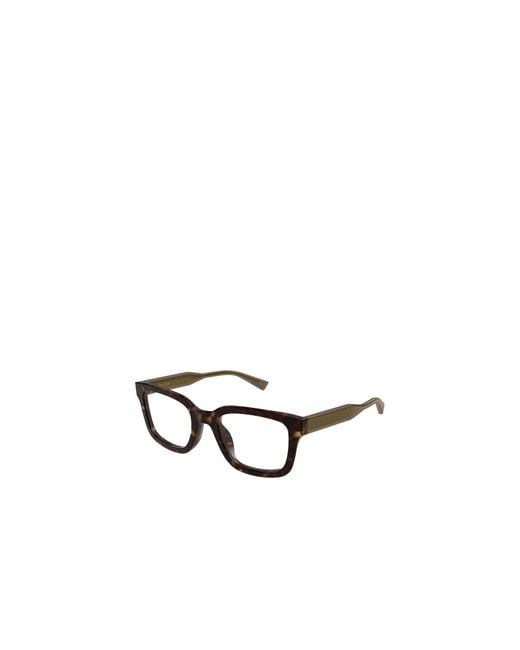 Gucci White Eyewear Square Frame Glasses for men