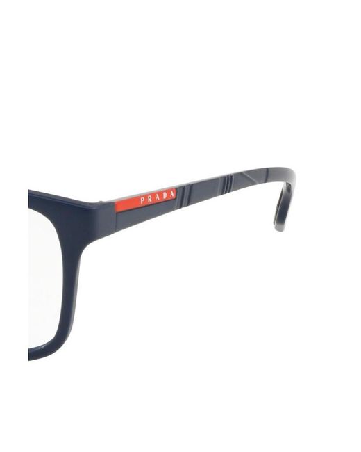 Prada White Eyewear Rectangular Frame Glasses for men