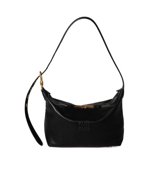 Miu Miu Black Spirit Nappa Leather Bag