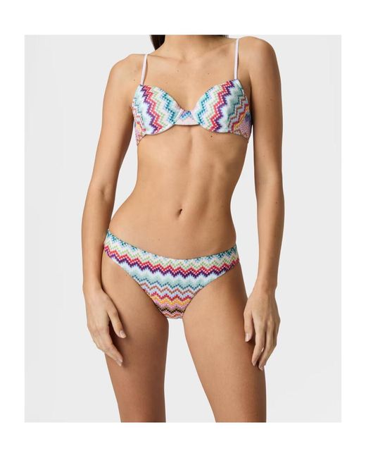 Missoni Multicolor Lurex Zigzag Bikini Set