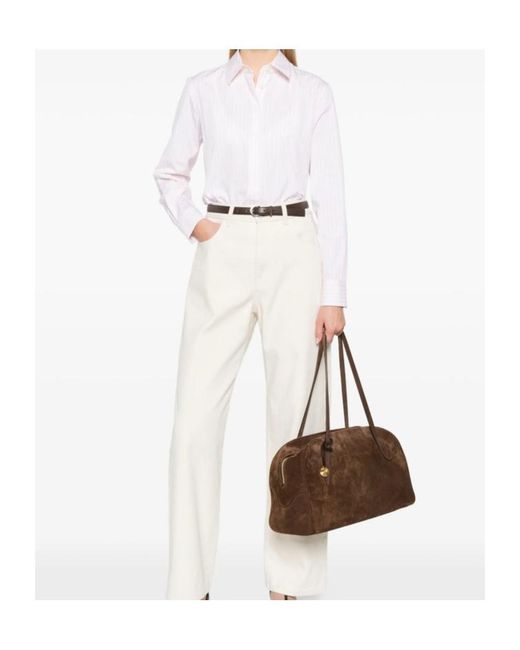 Max Mara White Collared Long-Sleeved Shirt