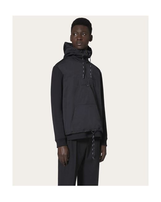 Valentino Black Vltn Zip Hoodie for men