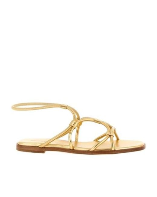 Gianvito Rossi Metallic Ankle-Strap Sandals