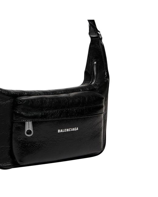 Balenciaga Black Raver Medium Shoulder Bag
