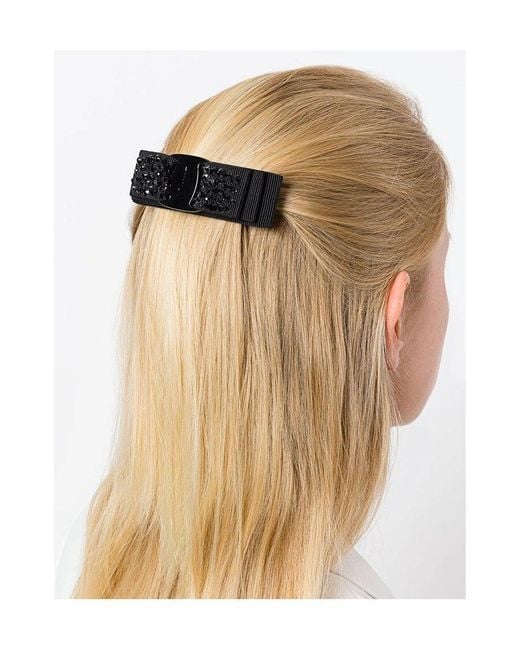 Ferragamo Black Ferragamo Bow Detailed Hair Clip