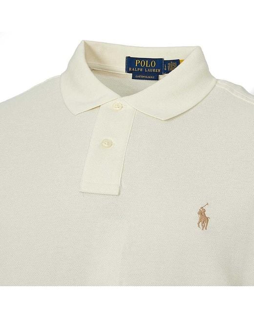 Polo Ralph Lauren White Short-Sleeve Cotton Polo Shirt for men
