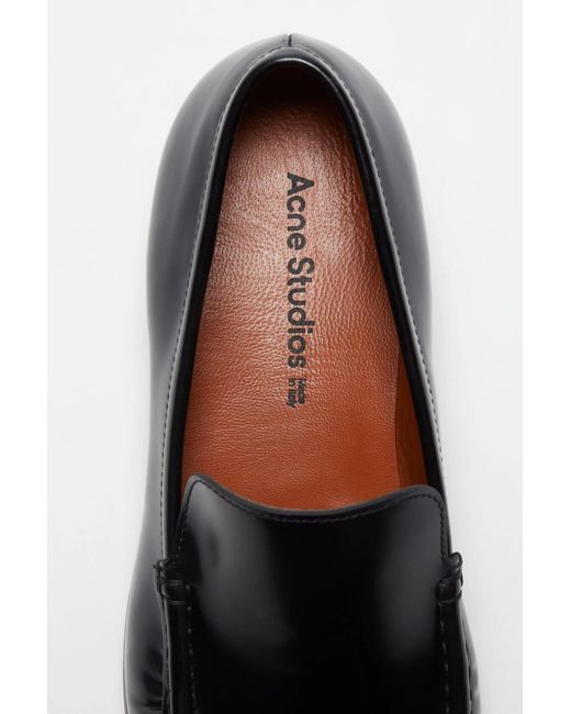 Acne Black Slip-On Loafers