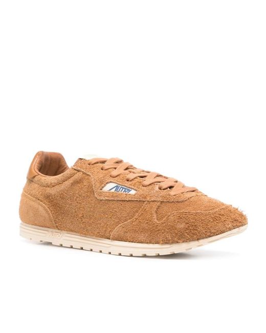 Autry Brown Windspin Low Sneakers for men