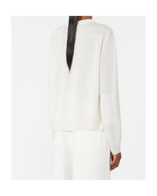Max Mara White Fervore Crewneck Knitted Jumper