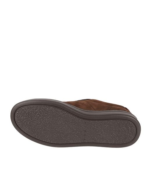 Hogan Brown Round-Toe Sneakers for men