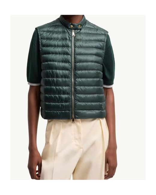 Moncler Green Haricot 3-In- Leather Down Shirt Jacket