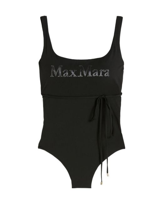 Max Mara Black Backless One-Piece Swimsuit