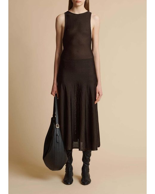 Khaite Black Augustina Zipped Hobo Bag