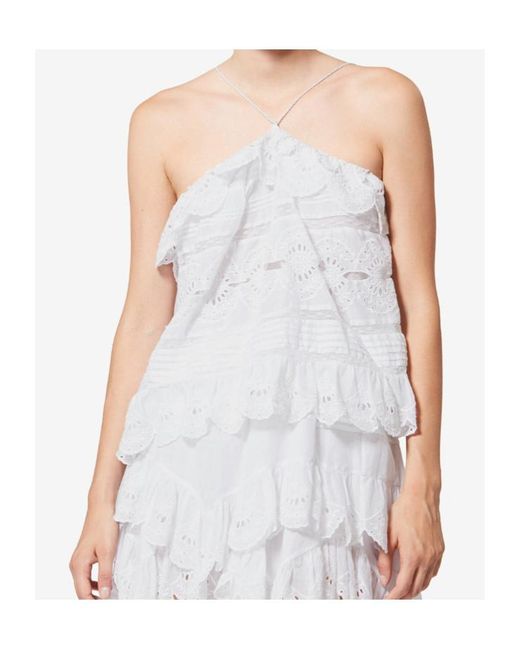 Isabel Marant White Étoile Prisha Floral Lace Top