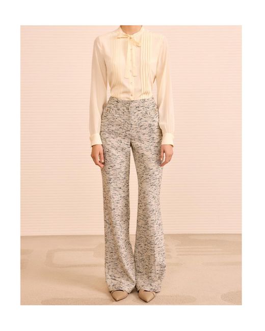 Ulla Johnson Natural Straight-Leg Casual Pants