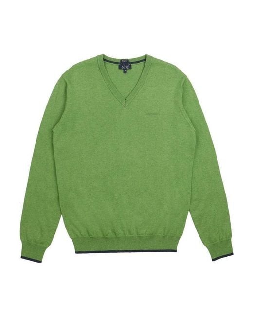 Armani Jeans Green V-Neck Pullover for men
