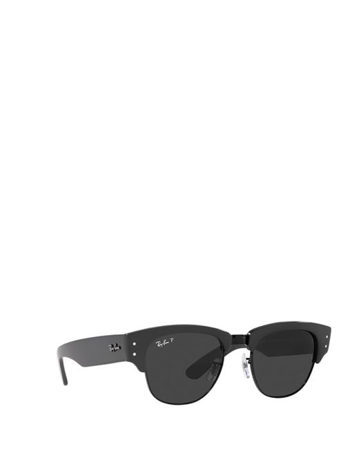 Ray-Ban Gray Mega Clubmaster Square Frame Sunglasses for men