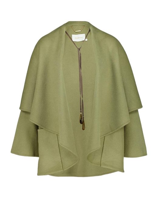 Zimmermann Green Rebellion Wool Cape