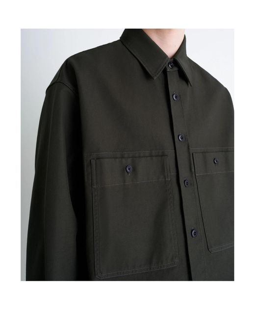 Lemaire Black Utility Overshirt for men