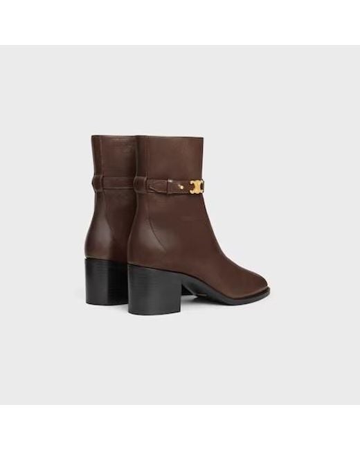 Céline Brown Garance Triomphe Strap Boot