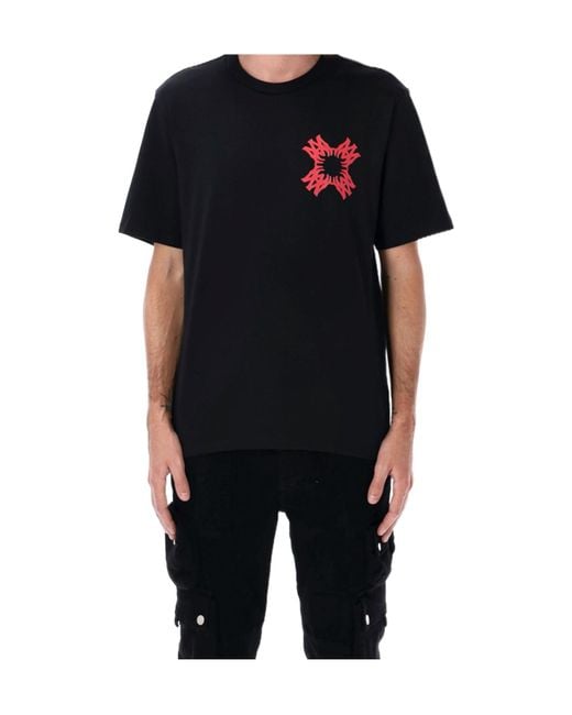 Amiri Red Ma Quad Logo Printed Crewneck T-Shirt for men