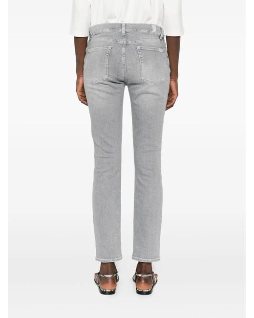 7 For All Mankind Gray Relaxed Skinny Jeans