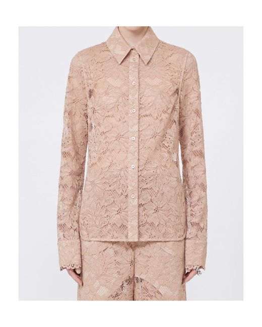 Sportmax Pink Dentice Lace Shirt
