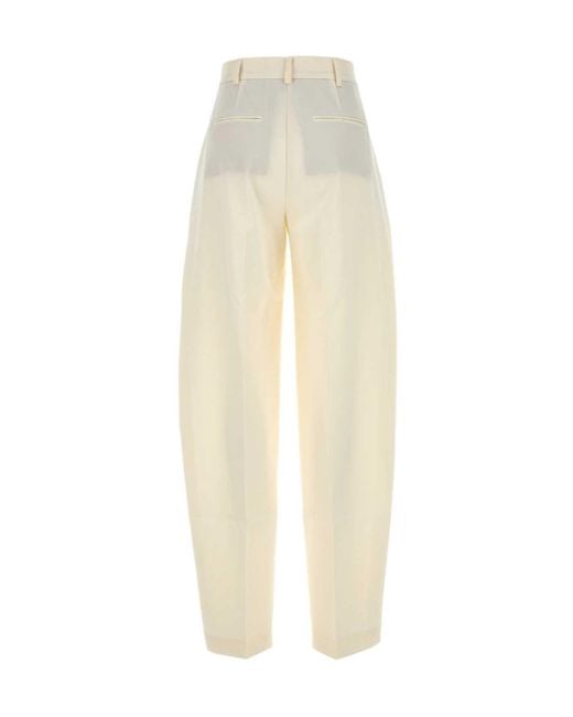 ANDAMANE White Tailored High-Waist Pants