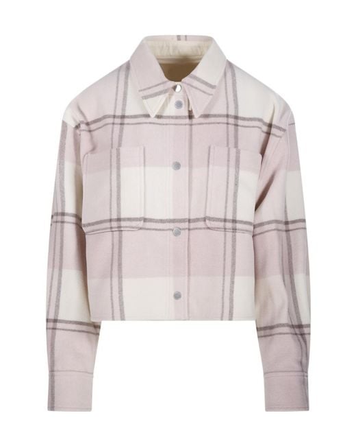 Canada Goose Multicolor Almandine Cropped Plaid Shirt Jacket