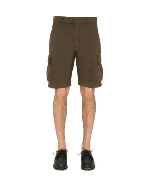 Aspesi Natural Cargo Bermuda Shorts for men