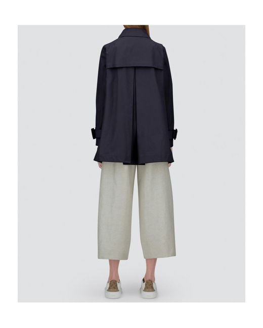 Herno Blue Long Sleeved Buttoned Trench Coat