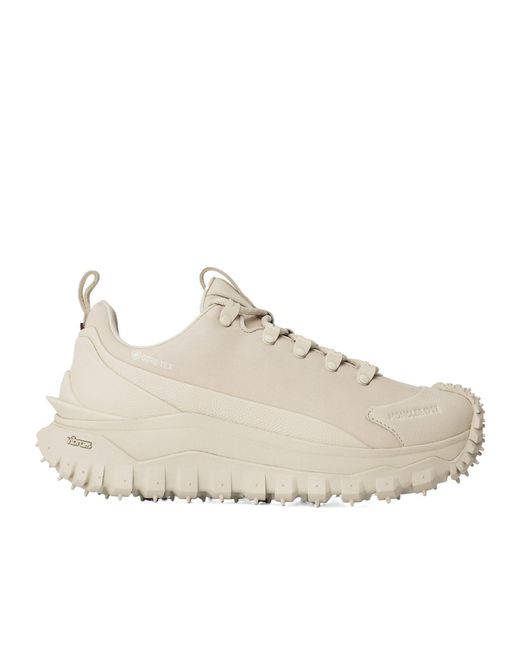Moncler Natural Lace-Up Platform Sneakers