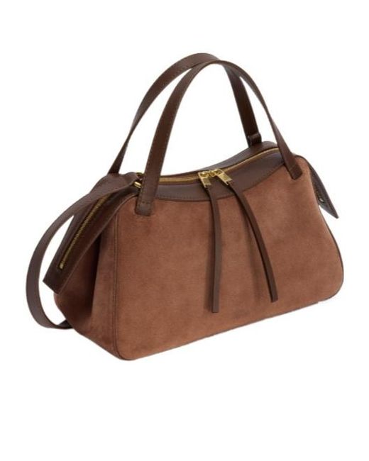 Jil Sander Brown Dune Small Shoulder Bag