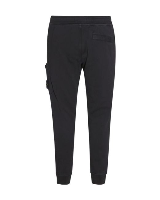 Stone Island Black Cotton Pants for men