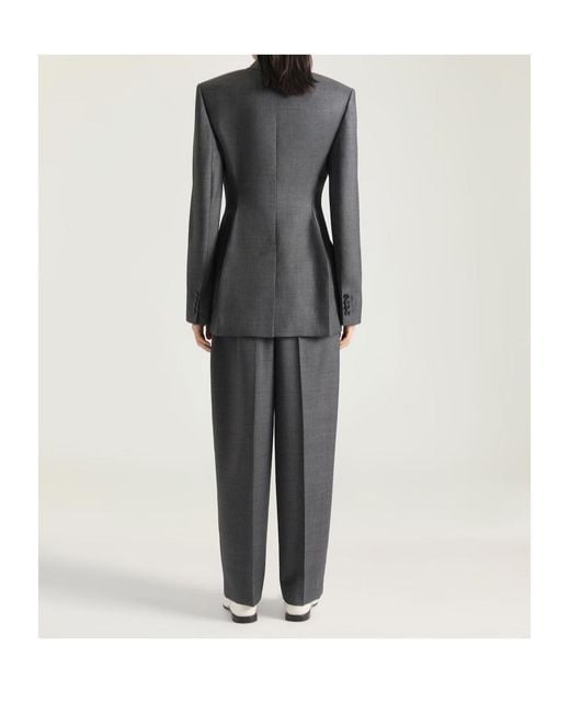 Givenchy Gray Double Pleat Pants