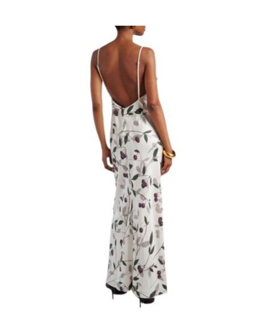 Stella McCartney White Printed Silk Maxi Dress