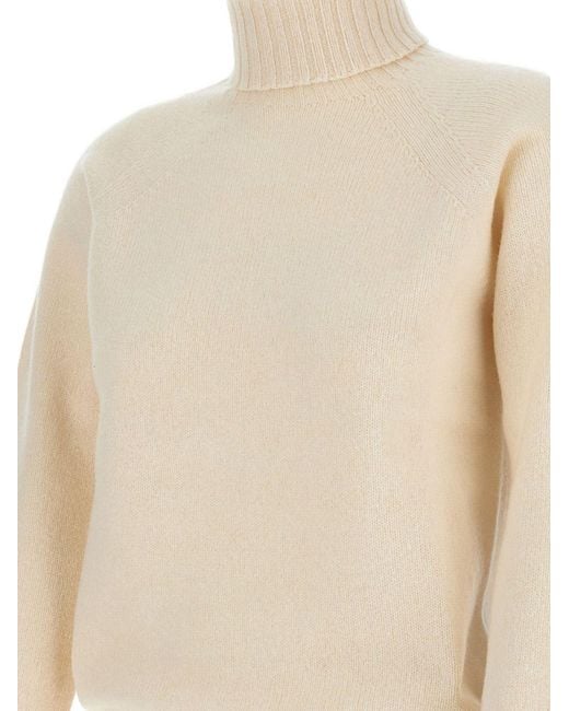 Drumohr White High-Neck Long-Sleeved Sweater