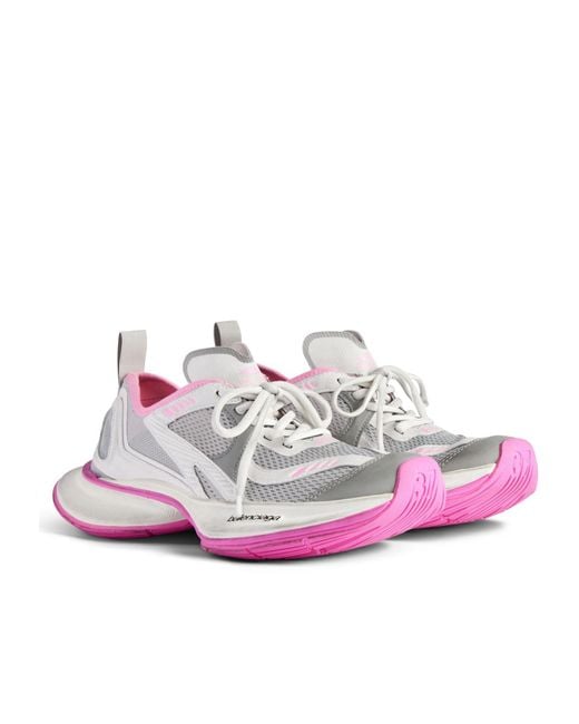 Balenciaga Pink Circuit Low-Top Sneakers