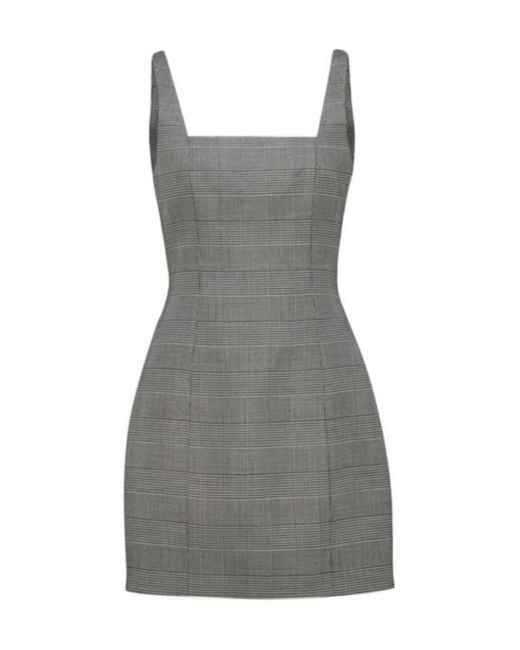 Balmain Gray Sleveless Mini Dress