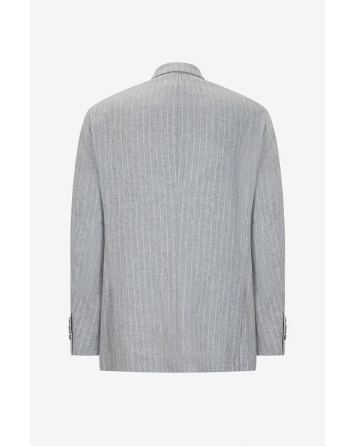 Brunello Cucinelli Gray Long-Sleeve Suit Set for men