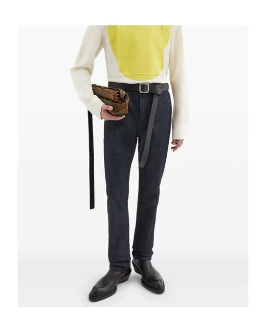 Jil Sander Blue Mid-Rise Straight-Leg Jeans for men