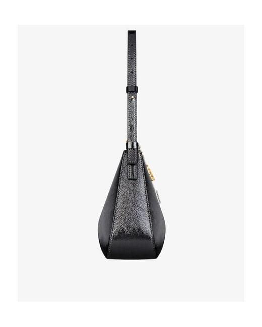 Givenchy Black Logo Plaque Padlock Detailed Shoulder Bag