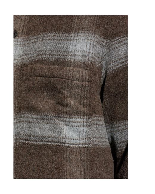 Samsøe & Samsøe Gray Sacastor Check-Pattern Button Shirt for men