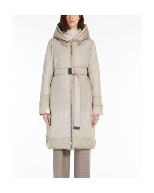 Max Mara Natural Double-Sided Waterproof Satin Down Jacket
