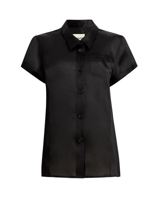 Khaite Black Keefe Button-Up Shirt