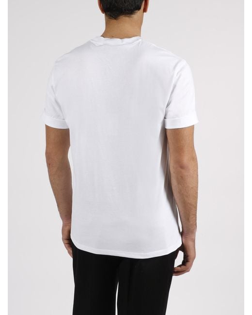Neil Barrett White Flag Bolt Cotton T-Shirt for men