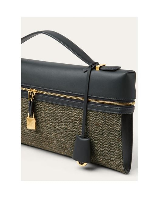 Loro Piana Black Extra Clutch L36