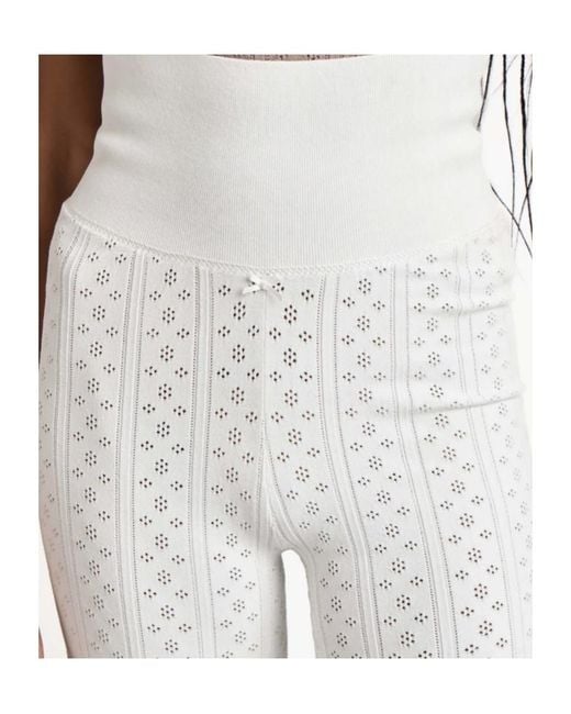 J.W. Anderson White Jw Anderson Knitted Pointelle Fitted Shorts