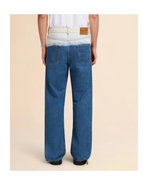 Marni Blue Degradé Finish Denim Jeans for men